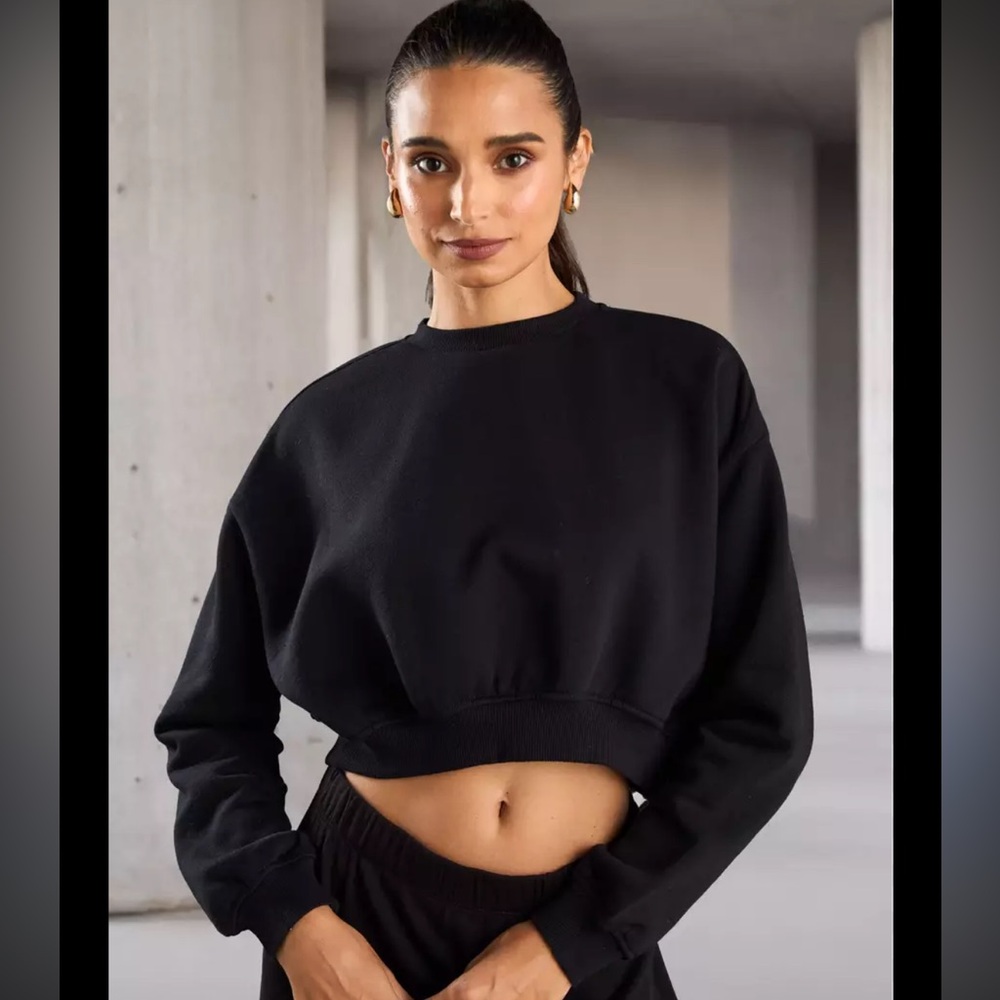 As Revival Black cropped‎ sweatshirt XS